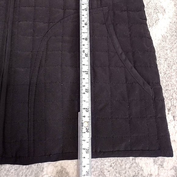 Larry Levine Sport Women's Small Black Quilted Hooded Zippered Jacket - Picture 8 of 14